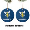 University of Rochester Primary Logo Porcelain Holiday Christmas Tree Ornament - 2 of 4