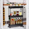 Boersma 3 Tier Bathroom Storage Organizer Laundry Room Utility Cart Mobile Shelving Unit, for Kitchen Office Bathroom Laundry Narrow Places - 2 of 4