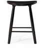 HomeRoots 25" Black Solid Wood Backless Counter Height Bar Chair - 4 of 4