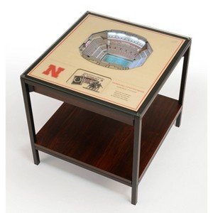 NCAA Nebraska Cornhuskers 25-Layer StadiumViews Lighted End Table - 1 of 4