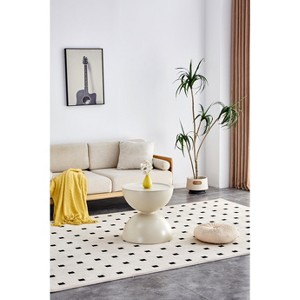HDZNVF Milk White Coffee Round Tables With Storge Movable Table Top Multifunctional End Side Table - 1 of 4