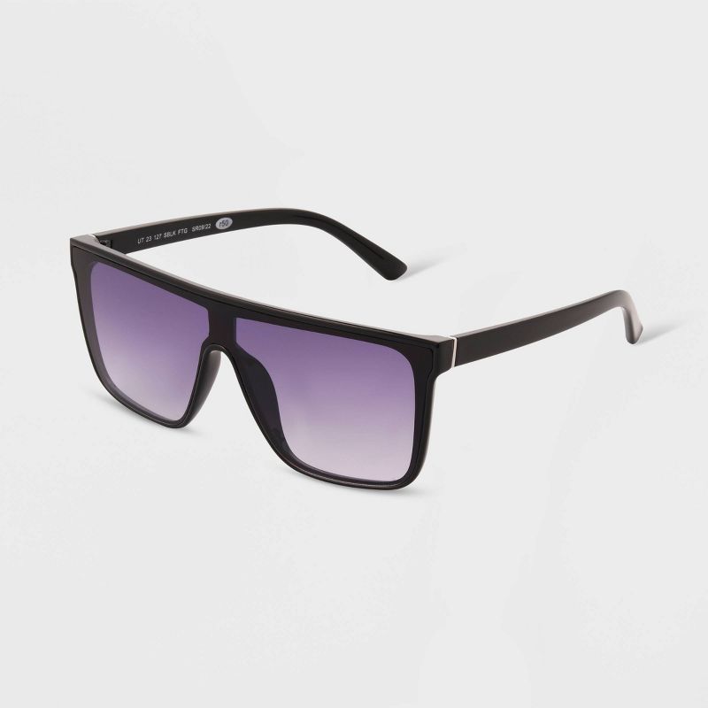 Women's Shiny Plastic Shield Sunglasses - Universal Thread™, 3 of 5