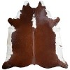 Home Mart Goods 6' x 7' Feet Brown White Cowhide Handmade Soft Large Cow Hide Cow Skin Leather Animal Area Rug - 4 of 4