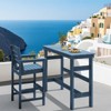 Hyleory 60" Long Counter Height Outdoor Dining Table, Patio Rectangle HDPE Bar Table for Bar Stools - 3 of 4