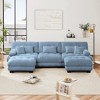 DOMETOUR Luxury Modular Sectional Sofa Couch - Oversized U Shaped Cloud Couch for Living Room,Deep Seat Sofa Couch with 2 Ottomans, Chenille - 2 of 4
