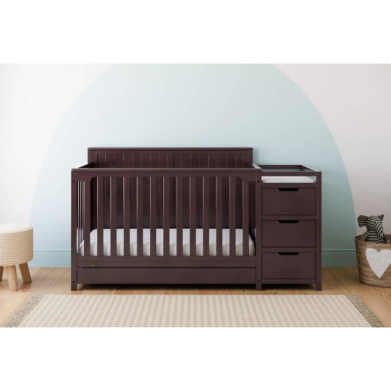 Graco Hadley 5-in-1 Convertible Crib and Changer with Drawer, 3 of 14