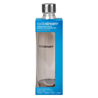 SodaStream 1L Slim Limited Edition Silver Carbonating Bottle