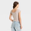 Women's Short Sleeve Double V-Neck Ribbed T-Shirt - Wild Fable™ - 2 of 3