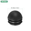 Unique Bargains Spherical Metal Tubing Plastic Hole End Caps for Patio Black - 3 of 4