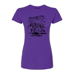 Women's - Marvel - Avengers Merry Marching Society Fitted Graphic T-Shirt - 1 of 3