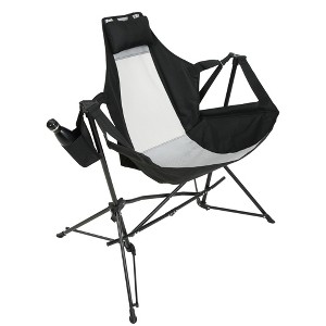 ALEXOUN Folding Outdoor Portable Camping Chair with Pillow & Cup Holder, Recliner with Carry Bag for Outdoor Travel Camping - 1 of 4