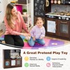 Costway Kid's Pretend Play Kitchen Toddler Kitchen Playset with Blackboard Pink/White/Light Pink/Beige - 4 of 4