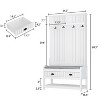 Famapy Wood 3-in-1 Hall Tree with 4-Metal Hooks Storage Bench - 4 of 4