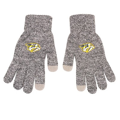 NHL Nashville Predators Gray Knit Gloves