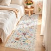 Floral Area Rug Washable Flower Rugs for Living Room Modern Floral Nursery Rug Ultra-Thin Soft Low Pile Accent Rug - 2 of 4