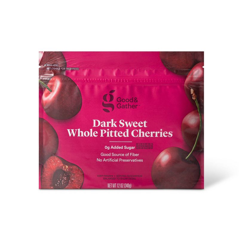 Frozen Dark Sweet Whole Pitted Cherries - 12oz - Good &#38; Gather&#8482;, 1 of 5