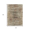 Beige And Fern Green Moroccan Washable Indoor Outdoor Area Rug - 3 of 4
