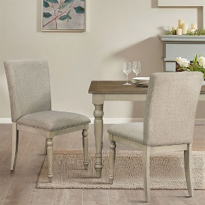 Upholstered Dining Chair with Turned Wood Legs Set of 2 - 1 of 1