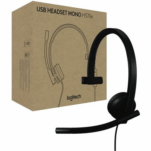 Logitech H570e USB Wired Mono Headset, USB-C, Noise-Canceling Mics, Inline Controls, Certified for Microsoft Teams, Black - image 1 of 4