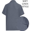 LA LEELA Mens Short Sleeve Button Down Shirts Solid Shirt Beach Tops with Pocket Casual Vacation Camp Dress Shirts for Men - 2 of 4