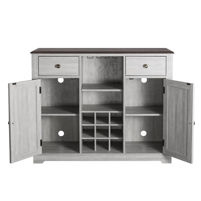 47&#34; Wood Bar Cabinet with Brushed Nickel Knobs - Home Essentials, 2 of 10