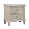 Gulches Collection Nightstand 2 Dovetail Drawers, Cedar Lined, Wire Brushed Light Brownish Gray, 28"Wx18"Dx28"H - 3 of 4
