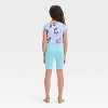 Girls' Disney Princess 3pc Pajama Set - Blue - 4 of 4