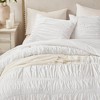 Okak All Size Romantic French Style Pleated Bed Comforter Mini Set,Comfortable Quilt Comforter Bedding Sets,Machine Washable - 3 of 4
