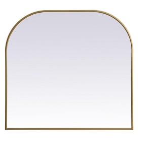 Elegant Lighting Metal Frame Arch Mirror 36x34 Inch in Brass - 1 of 4
