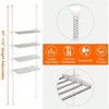 4 - Tier Over Toilet Storage Shelf Heavy Duty Metal White Space - Saving Bathroom Organizer No Drill 4.5 - 9.5 FT Adjustable - 2 of 4