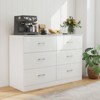 SUGIFT 6 Drawer Dresser White Double Dresser for Bedroom, White - 2 of 4