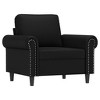 vidaXL Sofa Chair Black 23.6 in. Faux Leather - 2 of 4