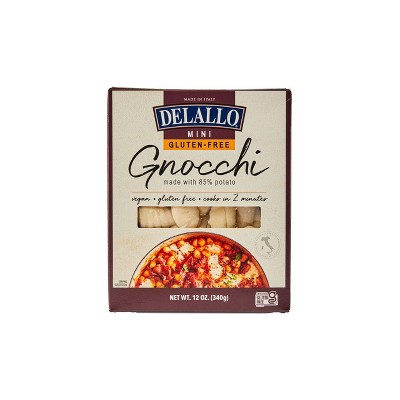 DeLallo Gluten-Free Mini Gnocchi Pasta, 12 oz Box, (4 Pack)