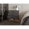 Kumasinova 3 Drawer Dresser with Bottom Space,Wooden Chest of Drawers with Legs,Modern Storage Dresser,Bedroom and Entryway Furniture,1 Piece,Gray - 2 of 4