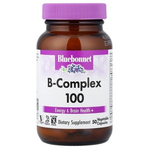 Bluebonnet Nutrition B-Complex 100, 50 Vegetable Capsules - 1 of 4