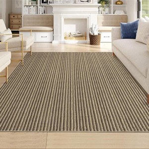 Area Rug, Boho Striped Print Washable Rug for Bedroom, Modern Non-Slip Large Area Rugs for Dining Room Living Room - 1 of 4