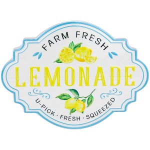 Northlight Farm Fresh Lemonade Metal Wall SIgn - 15" - 1 of 4