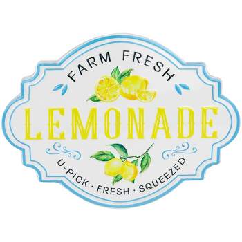 Northlight Farm Fresh Lemonade Metal Wall SIgn - 15"
