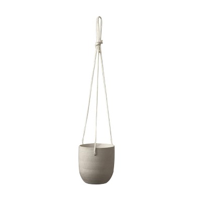 6" Textured Ceramic Hanging Planter White - Project 62™