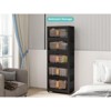 ORRD Black 3-Tier Folding Storage Cabinet with Wheels, Collapsible Plastic Storage Bin with Magnetic Door - 3 of 4