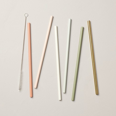 Combo 2 Straws and 1 Cleaner Brush - Reusable Drinking Straws