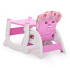 Yinvani Pink Convertible Baby Table and Chair Set with Feeding Tray and 5-Point Safety Buckle - 4 of 4