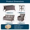 Gymojoy 5 Pieces 3 Seater Sofa Table with Swivel Chairs - 2 of 4
