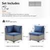 Outdoor Sectional Sofa Patio Furniture Sets with Thickened Cushions - 2 of 4