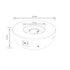 Gulches 36" Round 2-Piece Propane Fire Pit Table - 50,000 BTU Grey Steel, ETL Certified, Tank Holder/Side Table, Lava Rocks & Rain Cover - 2 of 4