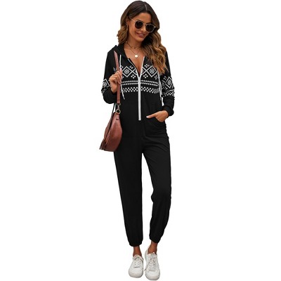 Adult Onesie for Women One Piece Pajama Ladies Jumpsuit Unisex Non Foot Playsuit