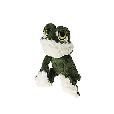 Multipet Etch a Pet Plush Filled Frog Dog Toy, 9"