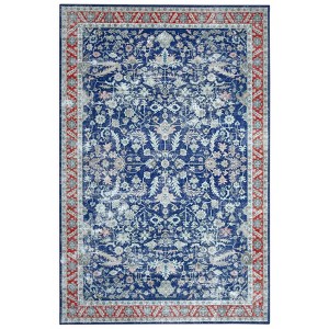 Large Rug 8x10 Vintage Rug Medallion Floral Indoor Carpet Machine Washable with Non-Slip Backing Area Rug for Dining Room Nursery Home Office, Red - 1 of 4