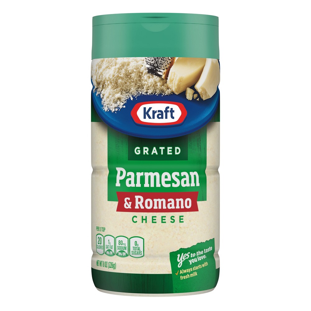 Kraft 100% Grated Parmesan & Romano Cheese 8oz