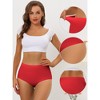 Allegra K Women's Elastic High-Waisted Unlined Breathable No-Show Hipster Underwear Multicolored - 3 of 4